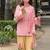 Light Pink Embroidery Work Cotton Salwar Suit