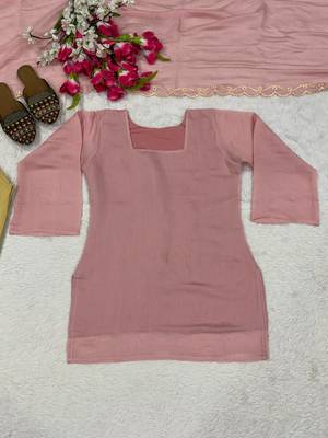 Light Pink Embroidery Work Cotton Salwar Suit 4
