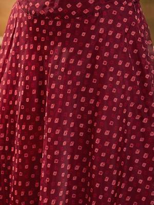Bandhani Printed Lehenga With Choli & Dupatta 4
