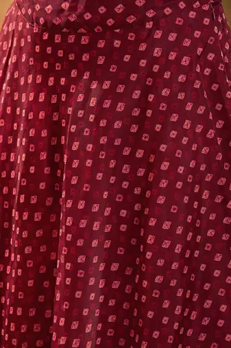 Bandhani Printed Lehenga With Choli & Dupatta