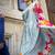 Satin stale gray printed trendy saree