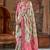 White banarasi silk blend weaving traditional saree