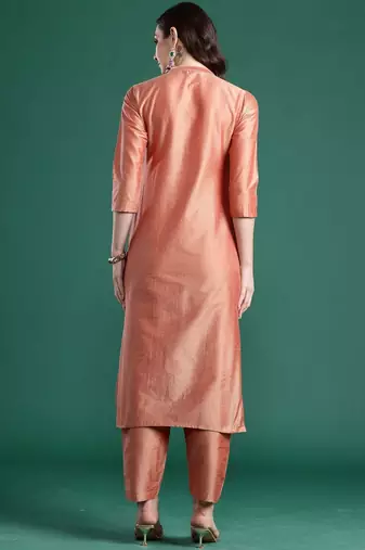 Women Floral Embroidered Regular Thread Work Pure Cotton Kurta with Trousers