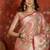 Pink tissue woven design saree with unstitched blouse piece.