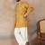 Mens green silk blend ethnic motifs embroidered kurta
