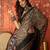 Grey silk cotton printed saree with unstitched blouse piece.