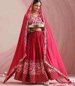 Floral Printed Gotta Patti Ready to Wear Lehenga & Choli With Dupatta