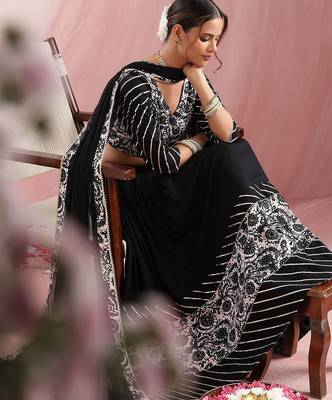 Floral Printed Gotta Patti Ready to Wear Lehenga & Choli With Dupatta 6