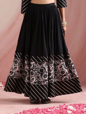 Floral Printed Gotta Patti Ready to Wear Lehenga & Choli With Dupatta 7