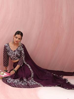 Floral Printed Gotta Patti Ready to Wear Lehenga & Choli With Dupatta 2
