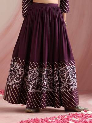 Floral Printed Gotta Patti Ready to Wear Lehenga & Choli With Dupatta 7