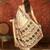 Cream silk cotton printed saree with unstitched blouse piece.