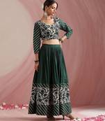 Embroidered Sequinned Ready To Wear Lehenga & Blouse With Dupatta