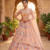 Pastel Peach Floral Embroidered Lehenga Choli with Net Dupatta