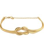 Brass gold knot bracelet for women