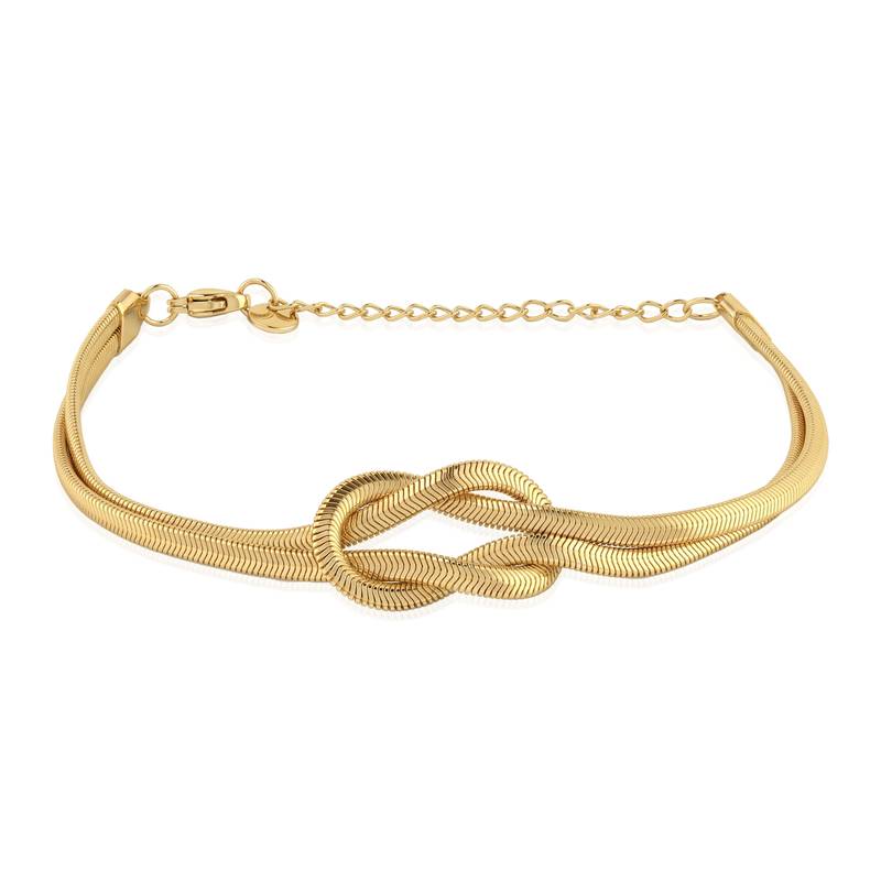 Brass gold knot bracelet for women
