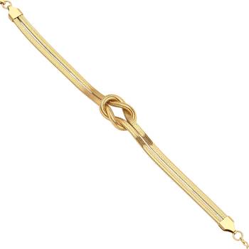 Brass gold knot bracelet for women 2