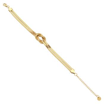 Brass gold knot bracelet for women 3