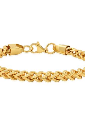 Brass 24kt micron gold thick heavy unisex bracelet