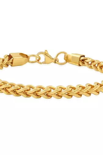 Brass 24kt micron gold thick heavy unisex bracelet