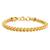 Brass 24kt micron gold thick heavy unisex bracelet