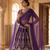 Royal Purple Heavy Embroidered Lehenga Choli with Gold Work & Faux Georgette Dupatta