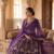Royal Purple Heavy Embroidered Lehenga Choli with Gold Work & Faux Georgette Dupatta