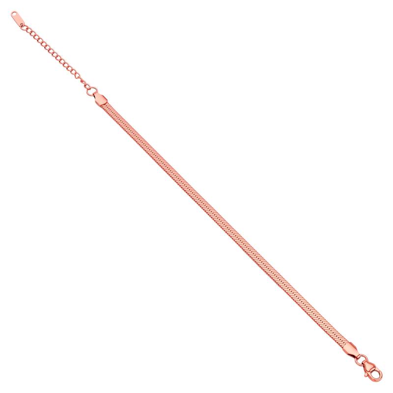 Pure copper thin sleek snake chain women bracelet