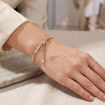 Pure copper thin sleek snake chain women bracelet 3