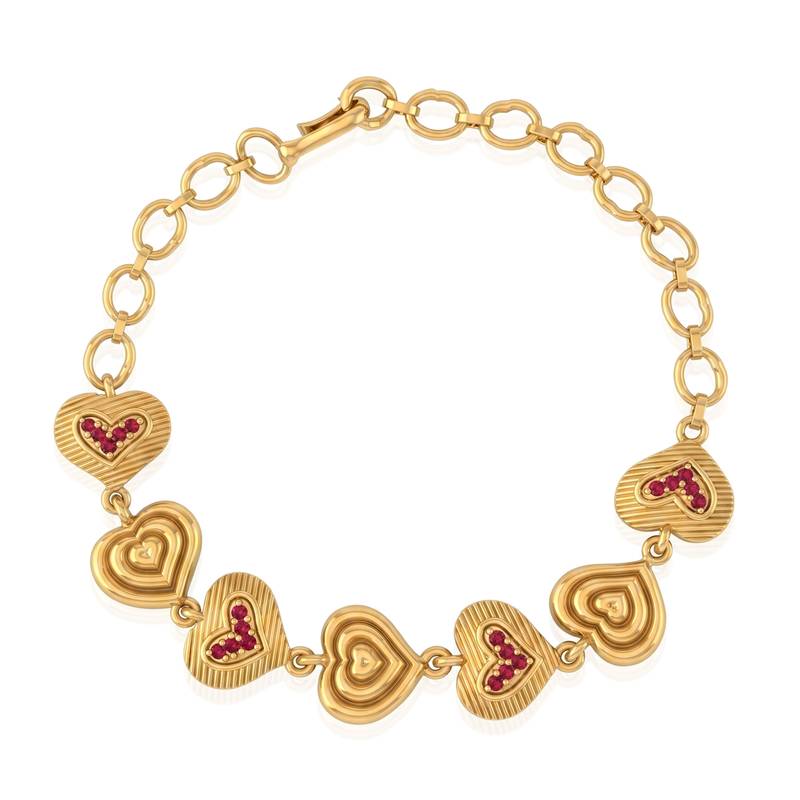Brass gold heartshape women bracelet