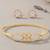 Brass moissanite kada earring set for women free-size