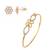 Brass moissanite kada earring set for women free-size