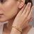 Brass moissanite kada earring set for women free-size