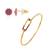 Brass natural ruby kada earring set for women free-size