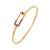 Brass natural ruby kada earring set for women free-size