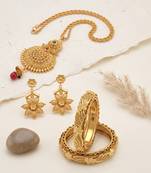 Brass gold pendant kada set for women (pack of 4 items)