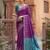 puirple colour dola silk blend printed saree with blouse 