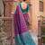 puirple colour dola silk blend printed saree with blouse 
