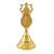 Brass gold big bell with ganesh motif