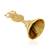Brass gold big bell with ganesh motif