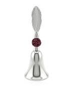 Big silver plated bell with leaf and rudraksh