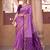 sky blue  colour dola silk blend printed saree with blouse 