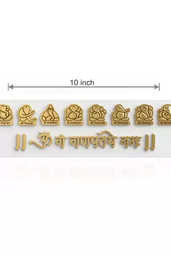 Acrylic ganesh main door wall stikcer plate