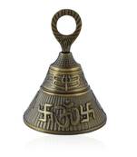 Big bronze hindu bell with puja room