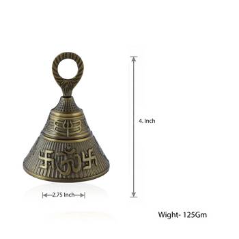 Big bronze hindu bell with puja room 3