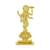 Brass gold standing vishnu spiritual idol stand