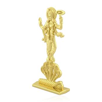 Brass gold standing vishnu spiritual idol stand 2