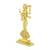 Brass gold standing vishnu spiritual idol stand