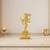 Brass gold standing vishnu spiritual idol stand