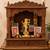 Brass gold standing vishnu spiritual idol stand